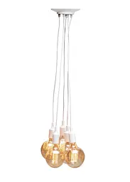 Люстра стельова Levistella 7527020-5 WH, E27, білий метал, стиль лофт