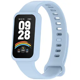 Силіконовий ремінець для фітнес браслетів Xiaomi Smart Band 9 Active Redmi Smart Band 3, Silicone, light blue, зі зручною застібкою, на фітнес трекер та смарт годинник, ArmorStandart (ARM85582)
