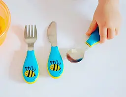 Набір столових приборів Nuby Бджілка, блакитний (NV0501003bee) - мініатюра 2