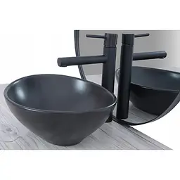 Умивальник Rea Sofia 34,5x40,9 black (REA-U0333) - мініатюра 5