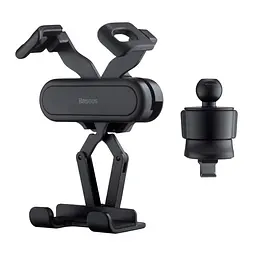 Холдер Baseus Stable Gravitational Car Mount Lite ( Air Outlet Version ) Black - мініатюра 3