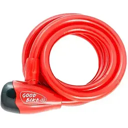 Велозамок Good Bike Security Lock тросовий Ø12 x 1500 мм червоний (92758R-IS) - мініатюра 2