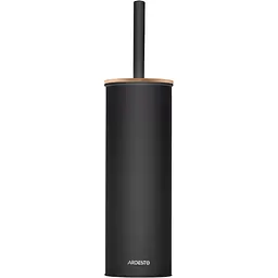 Щітка для унітаза Ardesto Minimalism з підставкою чорна (ARHB3503BB) - мініатюра 3