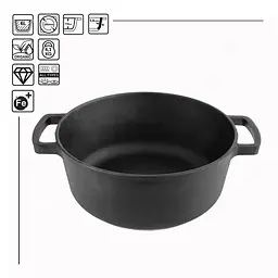 Каструля чавунна Brizoll Casserole P-6L 6л 28 см - мініатюра 3
