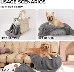 Ковдра для тварин Derby Calming Blankets Fluffy Premium Fleece сірий 105х165 см - мініатюра 4