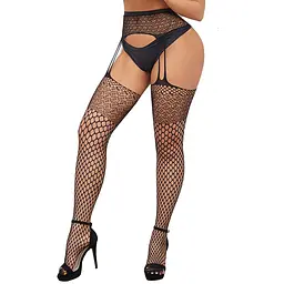 Колготки еротичні в сіточку з шестигранниками One Size (87529) - мініатюра 2