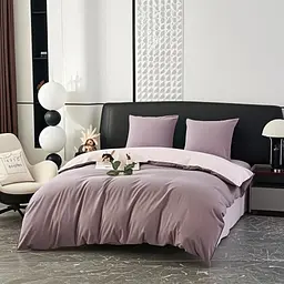 Постільна білизна L&M Home Textiles євро розмір з вареної бавовни не вимагає прасування 100% бавовна 200х230 см Ліловий Туреччина
