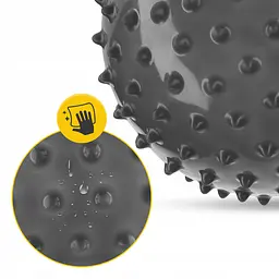 М'яч для пілатесу, йоги, реабілітації 4FIZJO 20 см (масажний) Black (P-5905973402330) - мініатюра 6