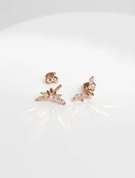 Сережки-гвоздики з червоного золота Crystal Crown (з40067.1) - мініатюра 4