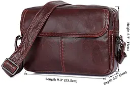 Чоловіча шкіряна сумка Vintage 23,5х17х5 см sum0012401 - мініатюра 9
