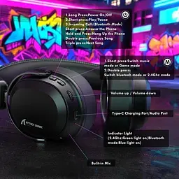 Ігрова гарнітура Attack Shark L30 Pro Wireless (AS-6979033730205-B) Black (G-000004415) - мініатюра 3