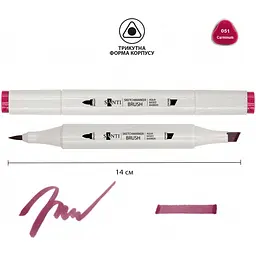Набір акварельних маркерів Santi Sketch SM-51 кармін 6 шт. (390717) - мініатюра 2