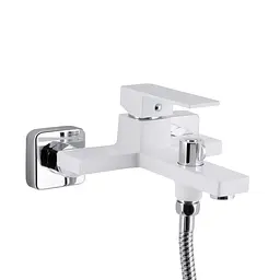 Змішувач для ванни Qtap Gemini (з душовим гарнітуром) QTGEM259CRW45683 Chrome/White - мініатюра 3