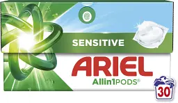 Капсули для прання Ariel Все-в-1 Для чутливої шкіри 30 шт. - мініатюра 2