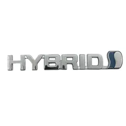 Емблема напис Hybrid Хром 150х24мм метал (на скотчі)