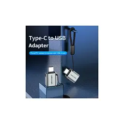 Перехідник OTG USB 3.0 AF to USB-C gray Vention (CDQH0) - мініатюра 2