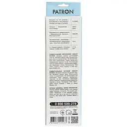 Мережевий фільтр живлення Patron 1.8 m3*1.5mm2 (SP-1652) 5 розеток BLACK (EXT-PN-SP-1652) - мініатюра 3