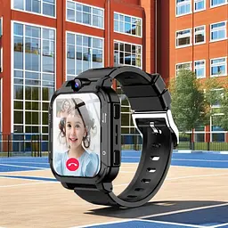 Дитячий смарт-годинник Y76, 4G GPS Wi-Fi SIM камера SOS IP67 чорний - мініатюра 5