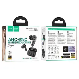 Бездротові TWS навушники Hoco EQ22 Singer ANC+ENC Midnight Black - мініатюра 3