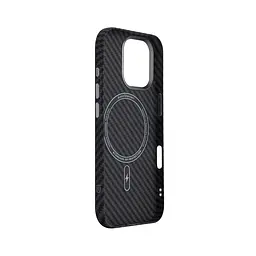 Карбоновый чехол для Apple iPhone 17, LikeCarbon2 MagCase, черный, тонкий защитный чехол-панель из поликарбоната с магнитами N52, MagSafe, противоударный, совместим с беспроводной зарядкой, приподнятые края для защиты камеры, ArmorStandart (ARM86257) - мініатюра 4