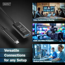Активний високошвидкісний подовжувач USB 3.2 USB Type-C — USB AF Digitus 5m black - мініатюра 5