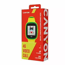 Смарт-годинник Canyon Sunny KW-48 Video 4G GPS Games Music Yellow/Green (CNE-KW48YG) - мініатюра 6