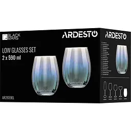 Набір склянок Ardesto Black Mars Zenith низьких 590 мл 2 шт. прозорий (AR2659EL) - мініатюра 4