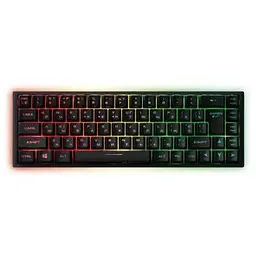 Клавіатура бездротова 2E KG360 GAMING, Black, 2.4GHz, мембранна, компактна, RGB-підсвічування (3 режими), захист від вологи, м'який тайпінг, 1000 mAh (2E-KG360UBK)