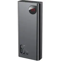 Зовнішній акумулятор Baseus Adaman Metal Digital Display QC 65W 20000mAh чорний (PPIMDA-D01) - мініатюра 3