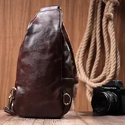 Зручна сумка через плече в модному кольорі з екошкіри Vintage 13х23х7 см sum0026985 - мініатюра 11