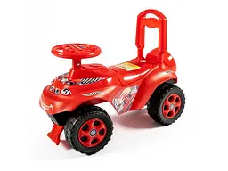 Автомобіль для прогулянок - толокар з музичним кермом, Doloni Toys (червоний)