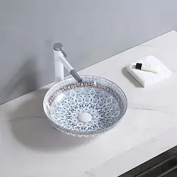 Умивальник Rea Arte 40,5x40,5 blue (REA-U0267), Глянцева - мініатюра 2