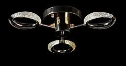 Люстра стельова LED Splendid Ray LT9861/3, 80W, золото, білий, сучасний стиль, з пультом, димер - мініатюра 3