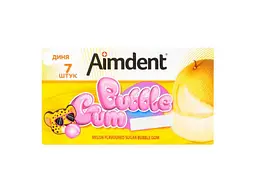Жувальна гумка Aimdent 420г 7pc Babble Gum Melon (24шт)