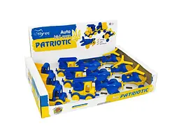 Набір транспорту TIGRES 9x7x6см "Kid cars" бокс патріотичний 12шт арт.39900 синій