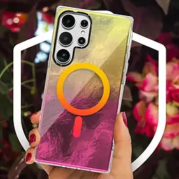 Чохол TPU Shiny Mountain (MagFit) для Samsung Galaxy S24 Ultra Yellow / Pink - мініатюра 5