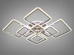 Люстра стельова LED Diasha A8160/8HR, 235W, 3200K-6500K, хром, хай-тек стиль - мініатюра 6