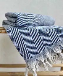 Покривало Zeintex Danmark бавовняне 200х230 см синє