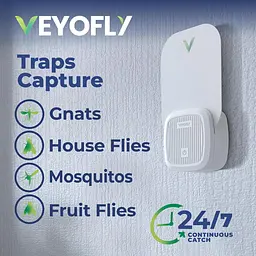 Ловець мух у приміщенні VEYOFLY пастка для мух у приміщенні (1 пристрій + 3 заправки) - мініатюра 4