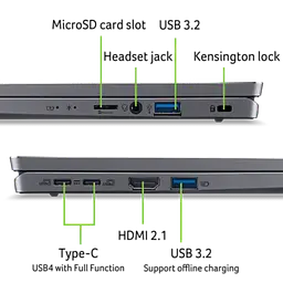 Ноутбук Acer Swift Go 14 SFG14-63-R2PL (NX.KTSEU.005) Steel Gray (NX.KTSEU.005) - мініатюра 8