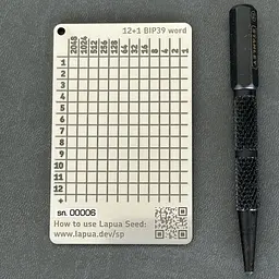Мнемонічний планшет Lapua Seed phrase keeper for Tangem Wallet (LSPKTWW) - мініатюра 7