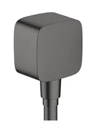 Шлангове під'єднання Hansgrohe FixFit E зі зворотнім клапаном Brushed Black Chrome 26457340, Шліфований чорний хром