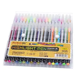 Набір гелевих ручок "Highlight Pen" HG6120-36, 36 кольорів (116587) - мініатюра 2