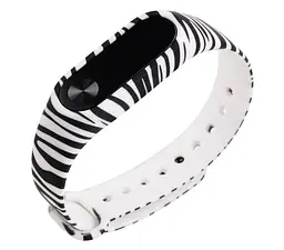 Силіконовий ремінець Primo для фітнес-браслета Xiaomi Mi Band 2 Zebra - мініатюра 2
