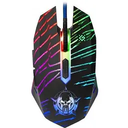 Миша Defender Dark Agent GM-590L чорний USB оптична 1200-7200 dpi 60 IPS підсвічування 5 кнопок 1.5 м