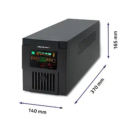 Джерело безперебійного живлення з модифікованою синусоїдою Qoltec QLT1200 720W 1200VA LED, AVR, RJ45, 2xSchuko, 2x12V 7Ah - мініатюра 5