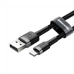 Кабель Baseus Cafule Lightning 50 см CALKLF-AG1 чорно сірий - мініатюра 1