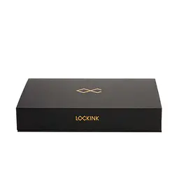 Нашийник з повідцем LOCKINK Tied Collar with Leash Set, чорний, ланцюг зі шкіряною петлею та карабіном - мініатюра 6