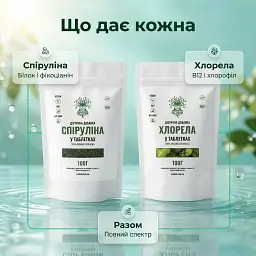 Набор "Полный спектр": спирулина + хлорелла в таблетках 100+100 г - миниатюра 9