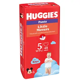 Уцінка. Підгузки-трусики для хлопчиків Huggies Little Movers Pants 5 (12-17 кг) 48 шт. - мініатюра 3